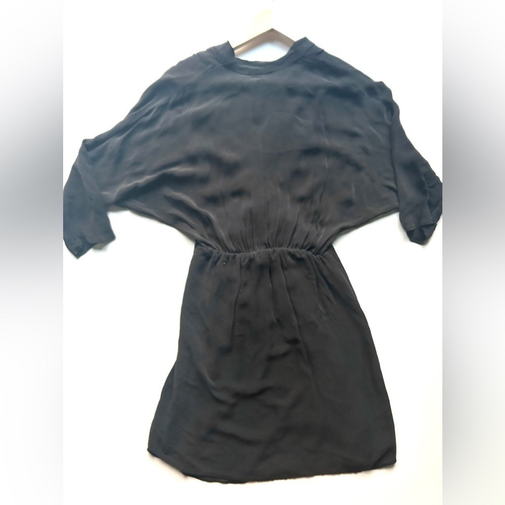 Aritzia 100% SILK - Babaton Cuthbert Dress BUTTERY soft XS Black - Picture 8 of 10